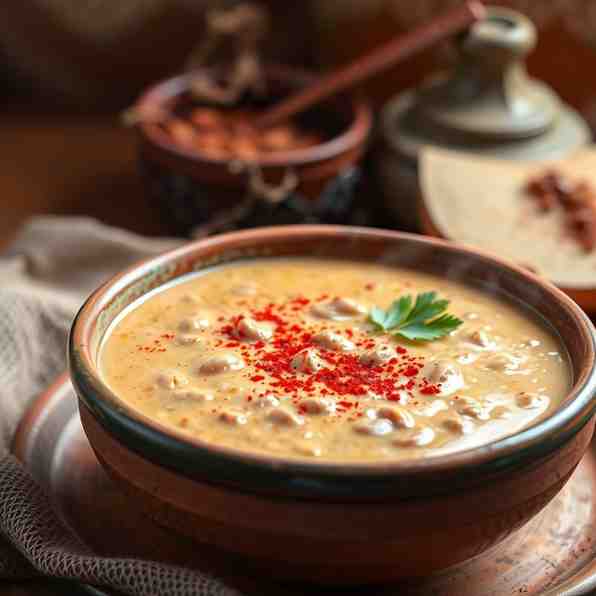 Creamy Moroccan Bissara - Easy Dried Fava Bean Soup